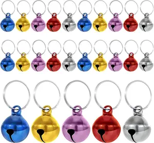 Colorful Pet Bells 25 Pcs with Loud Crisp Sound, Cat Bells, Doag Collar Bells, Keyring, Anti-Lost Training Bell, Training Jingle Bell Collar Pendant & Charm Pet Pendant Accessories