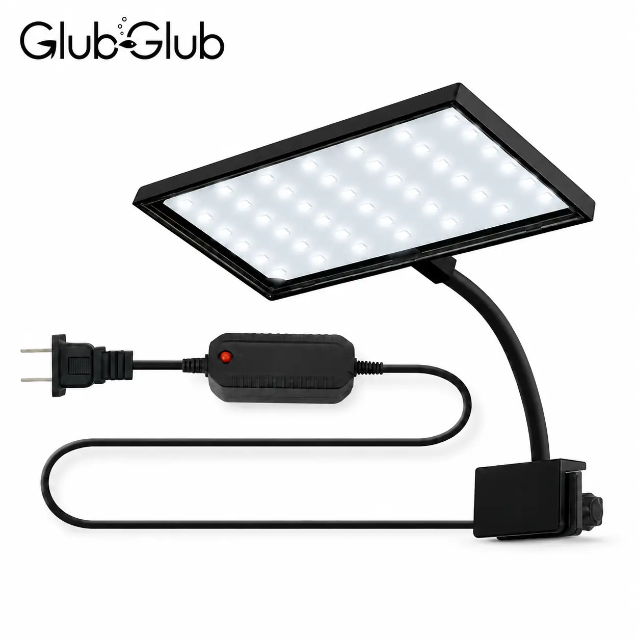 Full Spectrum LED Aquarium Clip-On Light - Aquarium Light for Plant Growth, Adjustable Brightness, DIY Mode, IP68 Waterproof for Planted Freshwater & Saltwater Tanks