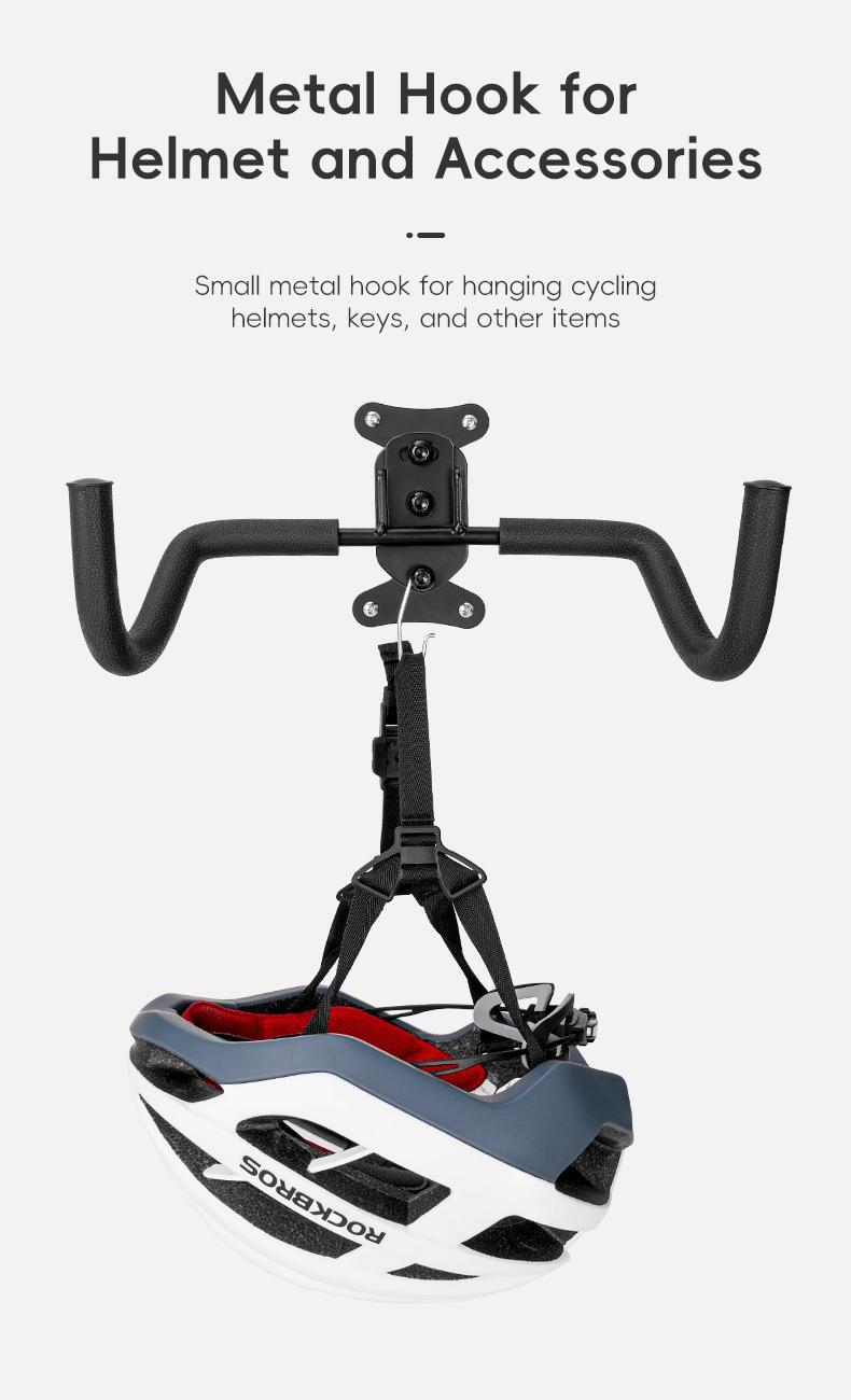 ROCKBROS Bicycle Wall Mount Sturdy Bicycle Holder Adjustable Up to 15kg