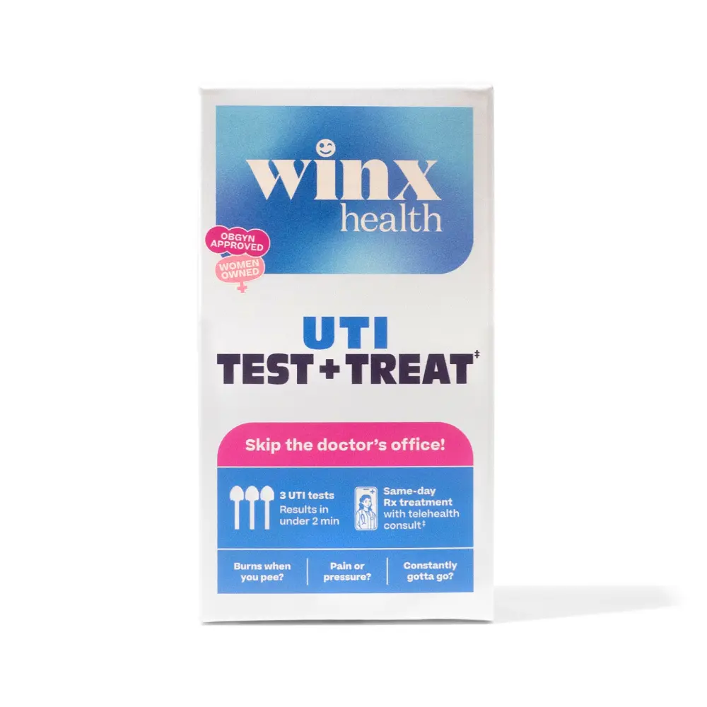 Health Track Rx Uti Wht Winx Health UTI Test + Treat pack with 3 Tests & app integration for ...
