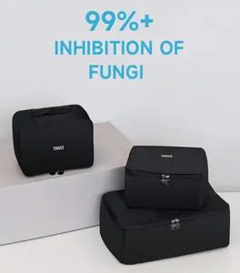 Black ,Portable, Waterproof, Abrasion-Resistant, Antimicrobial & Deodorizing Storage Bag, Suitable for Travel, Fitness, and Household Organization TOHUGS Antimicrobial Storage bag，1M+2S Set Travel Vacuum