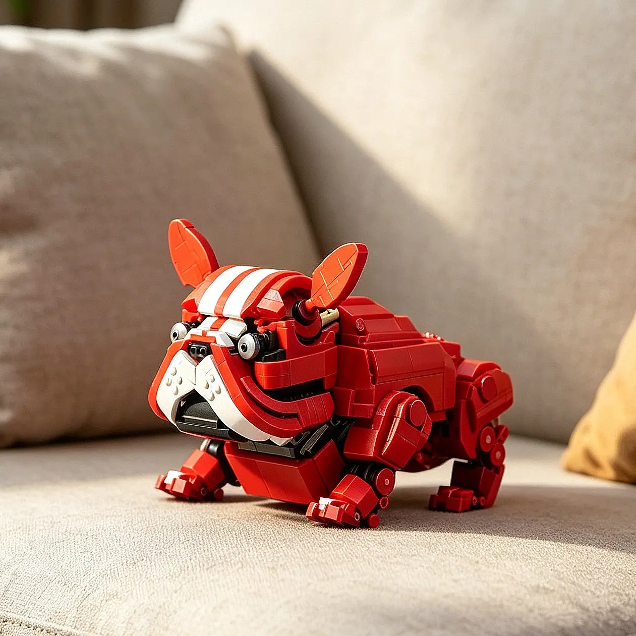 1670+pcs Mechanical Bulldog Building Blocks Toy, Pet Dog Enthusiast Collection Model, Creative Desktop Decor, Gift for Boyfriend Birthday