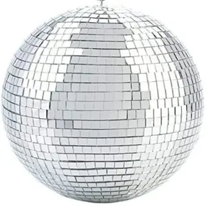 Mirror Disco Ball - 8-Inch Cool Silver Hanging Party Decorations for Big Parties
