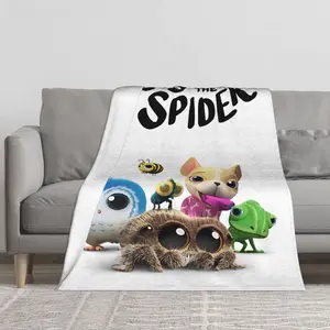 This Lucas the Spider style soft and comfortable flannel is perfect for sofas, beds, cars, offices, camping and travel - the perfect gift for all seasons, Christmas, Halloween, Soft Fluffy Blanket