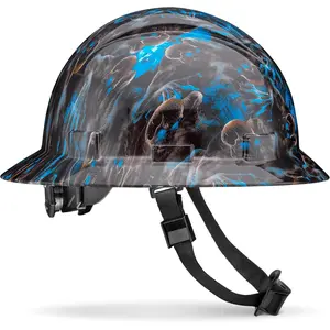 Full Brim Non-Vented Tattoo/Skull Design Gloss Finish OSHA Hard Hat with 6-Point Suspension