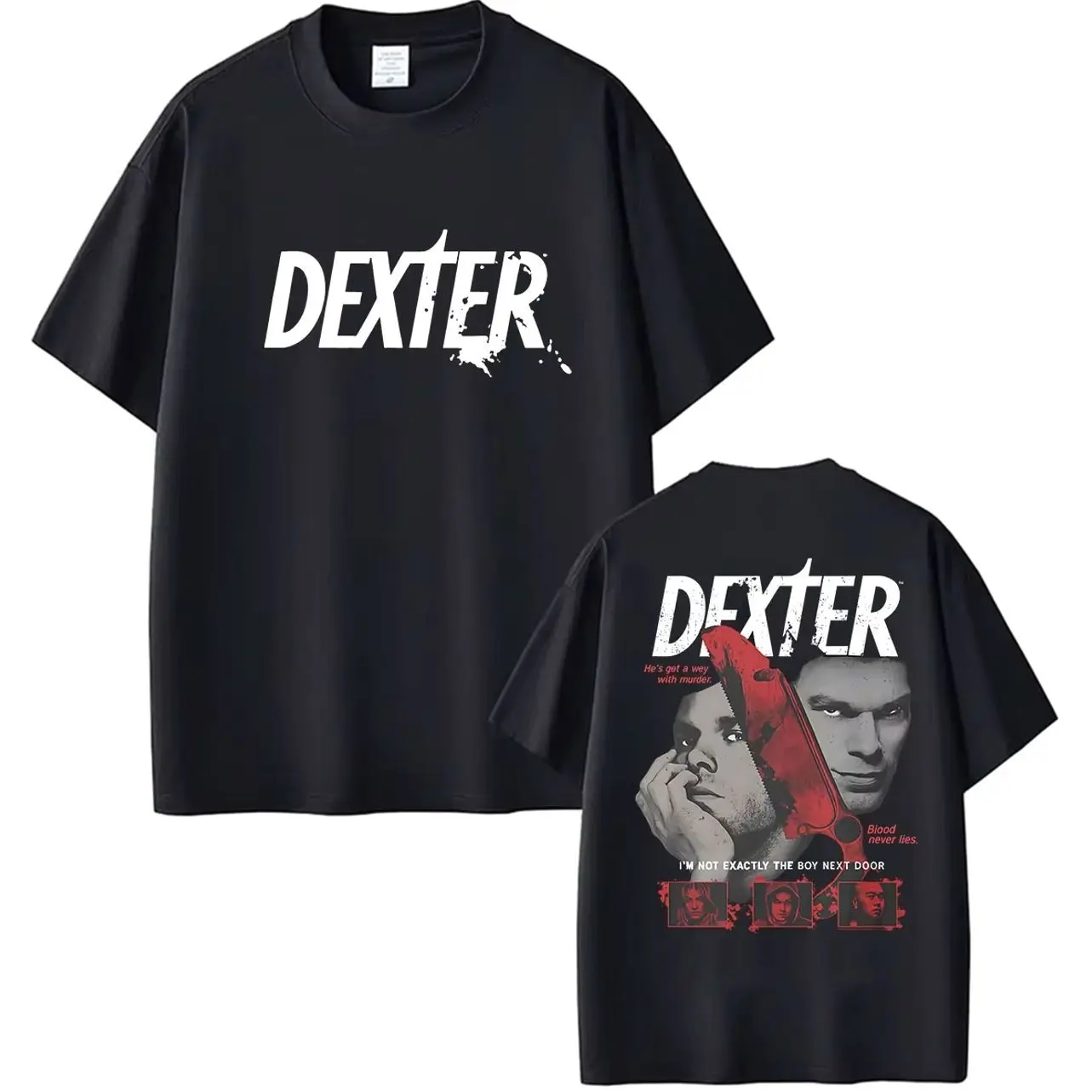 Classic Dexter Morgan 2026 Graphic T Shirts Men's Vintage  Fashion T-shirt Casual High Quality Cotton Tshirt Streetwear S