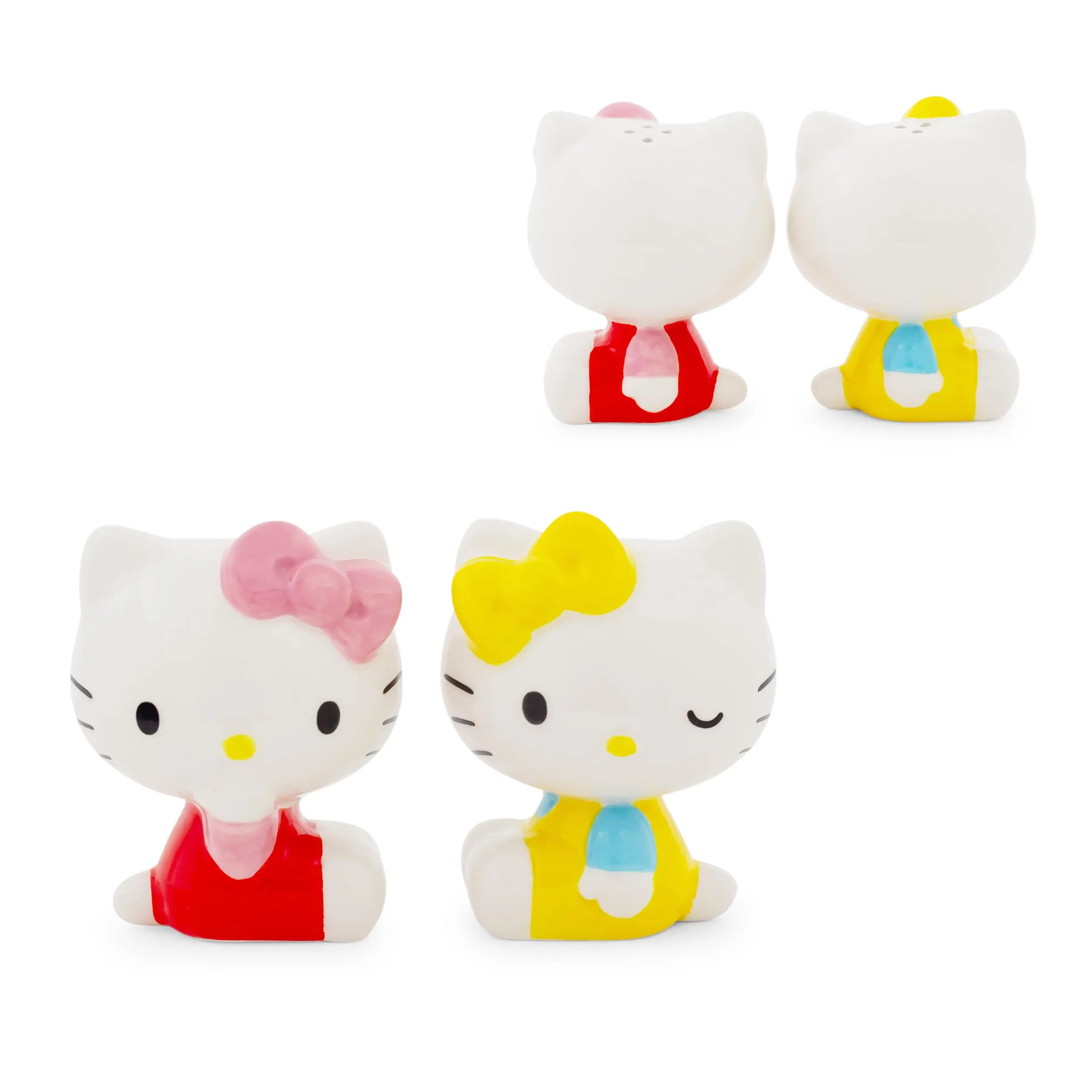 Sanrio Hello Kitty and Mimmy Ceramic Salt and Pepper Shaker Set Sanrio Hello Kitty and Mimmy Ceramic Salt and Pepper Shaker Set