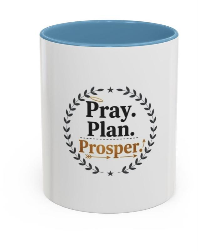 Pray Plan Prosper Coffee Mug - Washable Drinkware for Daily Use