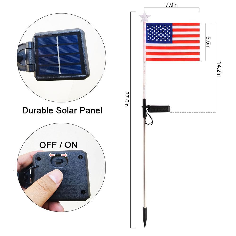 4Pcs American Flag Lights,Solar LED Lights,Solar LED String Lights,Waterproof Led Patriotic Flag Light of The United States for Yard,Garden Decoration,July 4th Independence Day,Labor Day, Festival,Holiday,Party Decoration,Christmas Decorations tiktokshops 4Pcs American Flag Lights,Solar LED Lights,Solar LED String Lights,Waterproof Led Patriotic Flag Light of The United States for Yard,Garden Decoration,July 4th Independence Day,Labor Day, Festival,Holiday,Party Decoration,Christmas Decorations tiktokshops