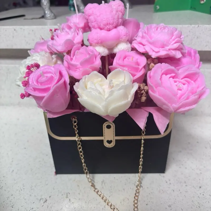 Pink velvet bloom bouquet