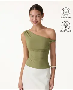 OGL Move CoolTouch Asymmetrical Shoulder Bra Top