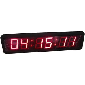 AZOOU 2.3" High Character LED Wall Clock LED Digital Timer Countdown and Up by IR Remote Control Red Color Decor