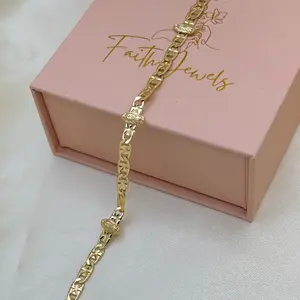 14K Gold Plated Virgencita Bracelet for Women Elegant Chain Design Perfect Christman Gift