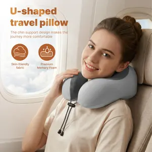 Ergonomic U-Shaped Memory Foam Neck Pillow - Thoughtful Father’s Day Gift for Office Use
