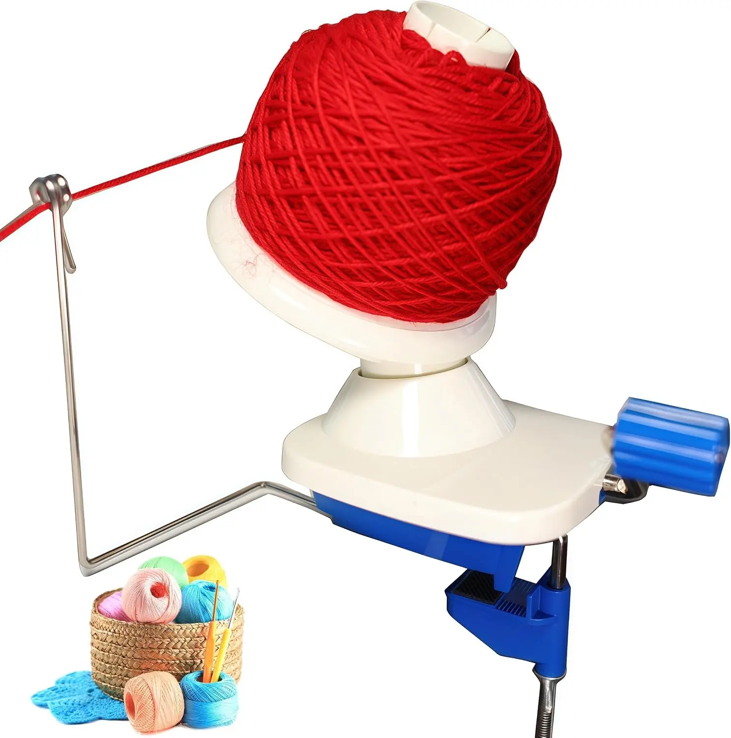 Yarn Winder - Fast & Easy Yarn Ball Winder Tool, No Setup Required Yarn Cake Winder, Portable Manual Yarn Winder for Crocheting & Knitting Gift