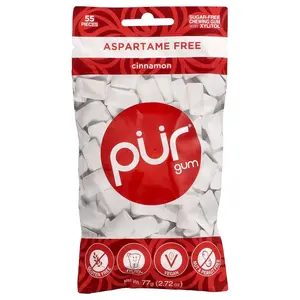 The PUR Company Chewing Gum, Cinnamon, 55 Pieces, 2.72 oz (77 g)
