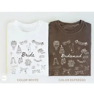 Comfort Color Bridal Party T-Shirt, Bridesmaid Proposal Gift, Maid Of Honor Tee, Bachelorette Party Shirt, Wedding Party Tee, Bride To Be, Full Sizes