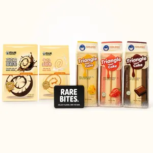 Rare Bites Asian Cake Snack Variety Pack (5 Count) – Imported Soft Cake Rolls & Triangle Cakes