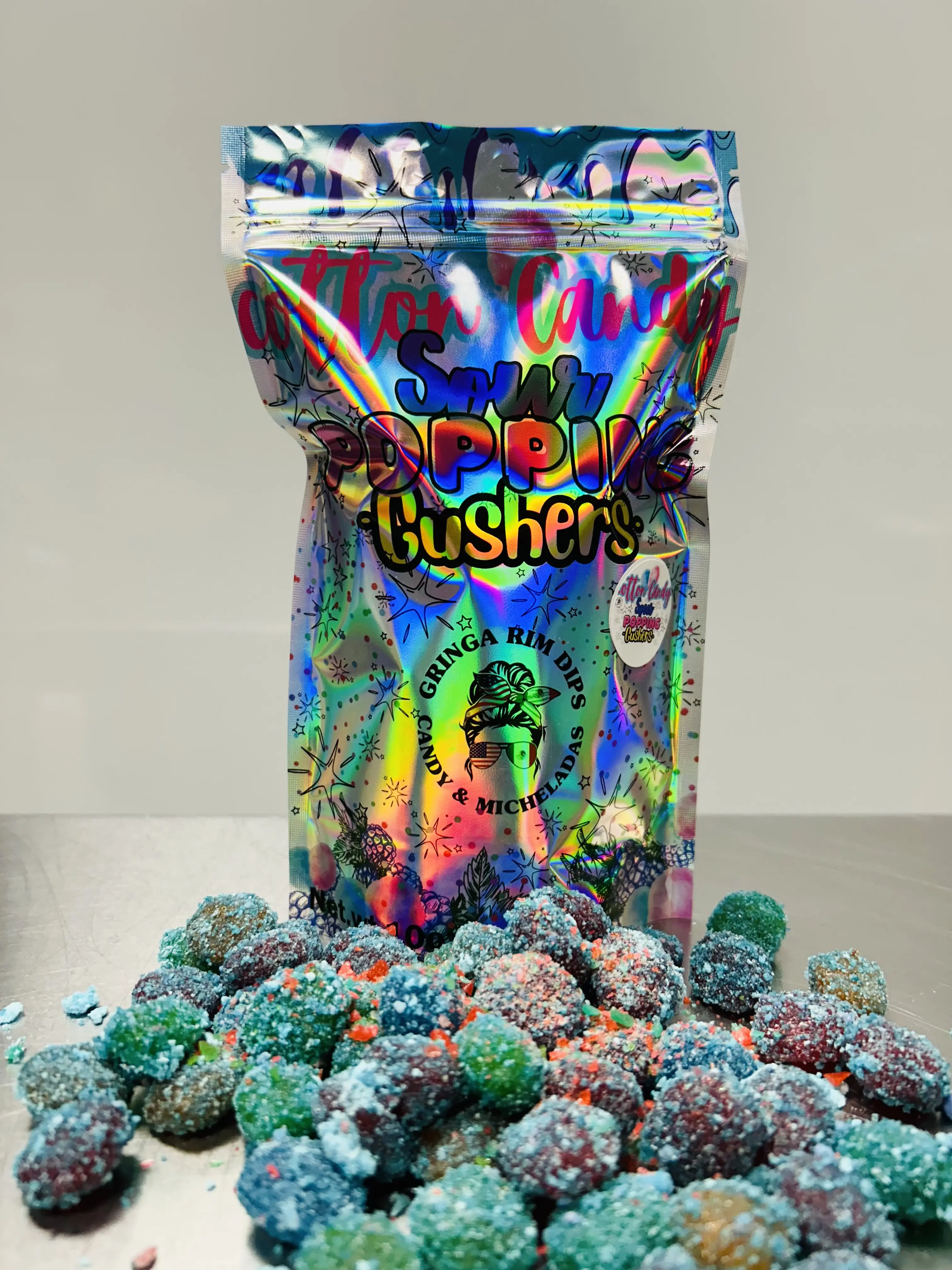 Gringas Sour cotton candy popping gushie Gringas Sour cotton candy popping gushie