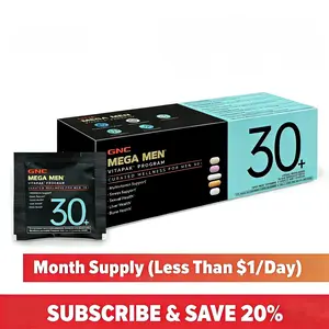 GNC Mega Men's 30+ Vitapak, 5-in-1, Multivitamin, Stress & Bone Support, 30 Count, Healthcare, Edible Dietary Supplement, Overall Wellness, Fitness, Spring Glow Up