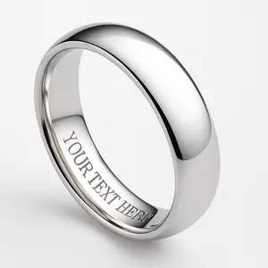 6mm Personalized Sterling Silver Promise Ring - Free Engraving