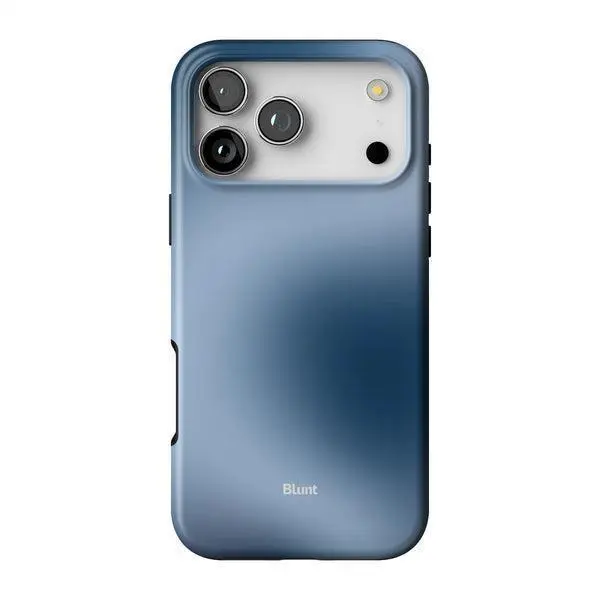 Y2K Oceana Phone Case, Blue Gradient Aesthetic Protective Cover for iPhone 11-17 Pro Max