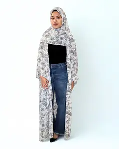 printed abaya & hijab set – mirelle