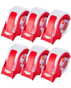 VEVOR Clear Packing Tape 6 Rolls 65 Yards Clear Shipping Tape with Dispenser 2.7 Mil