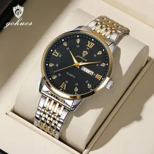 GOHUOS Spring Style Upgrade: Timeless Men’s Watches Men's Round Dial Quartz Watch, Business Fashion Watches for Party, Daily Clothing Decor, Trendy All-match & Exquisite Watch for Birthday Gift with Box