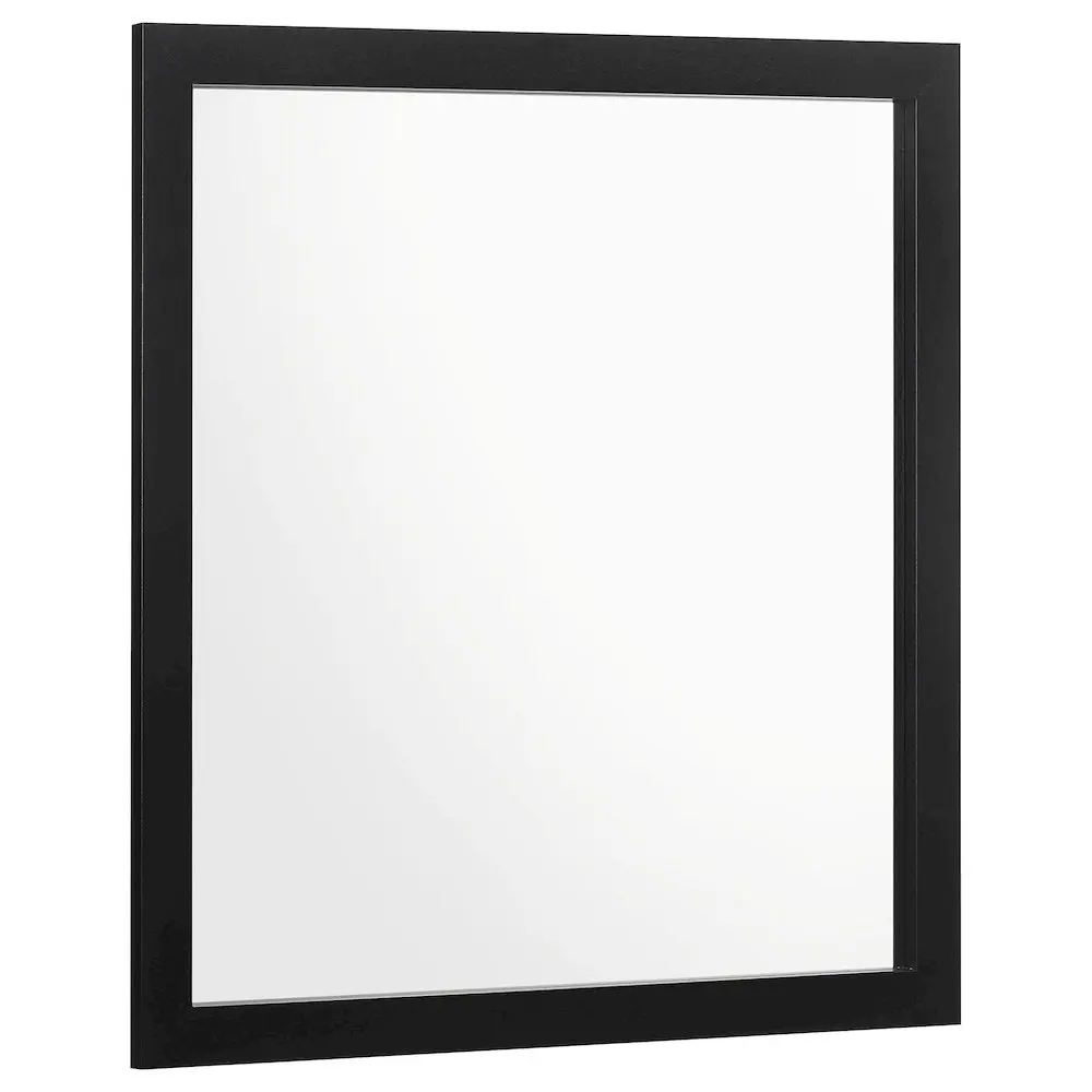 Kendall Black Dresser Mirror - Rectangular Vertical Shape with Clean Lines, for Bedroom Vanity Setup, Home Room Decor