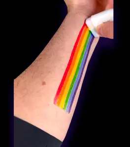 1 Rainbow Color  LGBTQ+ Flag Pride Markers with Lid - Multicolor - Reusable - Christmas & New Year LGBTQ+ Gift Paraffin Wax Paint