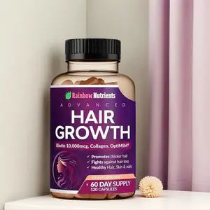 24-in-1 Advanced Hair Wellness Vitamins Biotin 10,000mcg, Collagen, OptiMSM, goMCT & Saw Palmetto Supports Stronger, Healthier Hair, Skin & Nails | 60 Day Supply