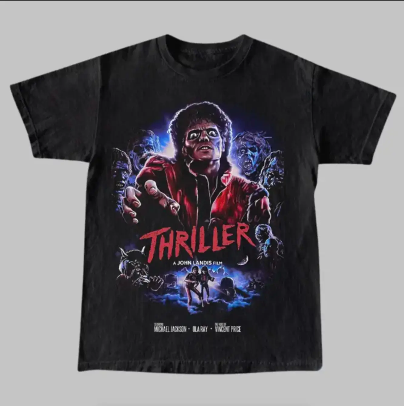 MJ Thrillers Vintage 90's Graphic Unisex Shirt, Hiphop T-shirt, Retro Halloween 90s Casual Unisex T-Shirt Y2K Comfort Color Tee Pop Music Legend Zombie Dance Dark Streetwear Apparel
