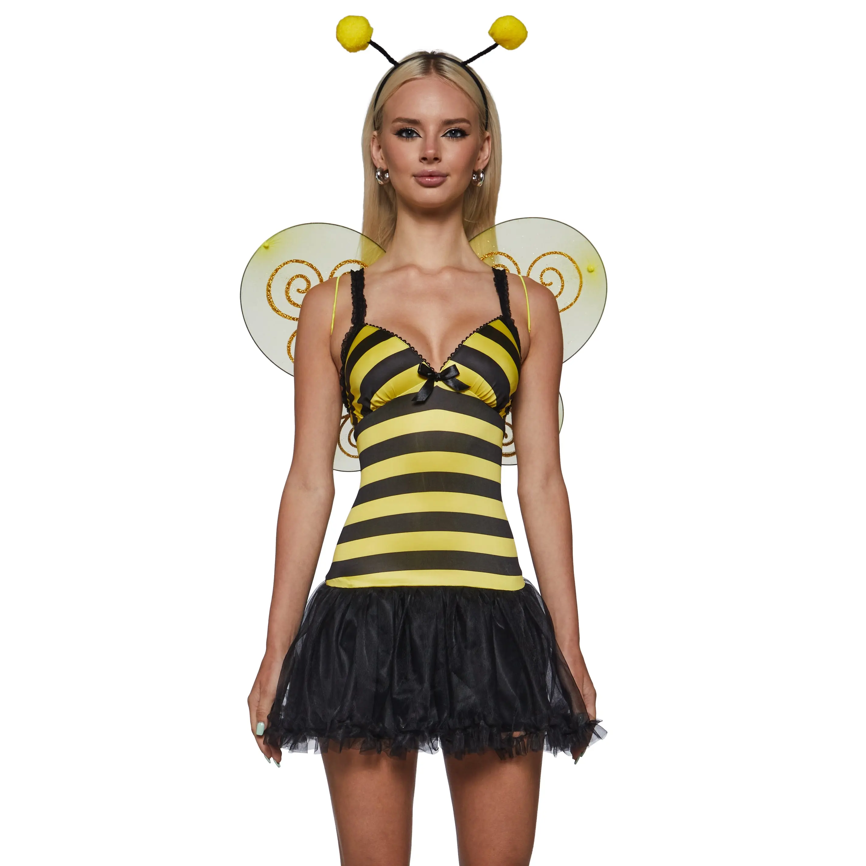 Y2K Bumble Bee Mini Dress  Costume