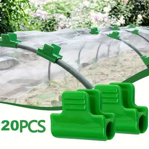 20 Plastic Clips Press Mold Clamps, Reusable Fixing Clips, Non-Damaging to Films, Ideal for Insect Netting/greenhouses/film/shade Cloth, Garden Supplies