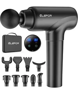 Massage Gun Deep Tissue,Percussion Massager Gun for Athletes Muscle Massage Gun for Pain Relief with 10 Massage Heads & 20 Speeds legs gray Relaxing Comfort