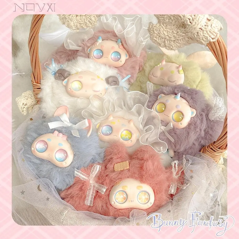 Bunny Fantasy V1 Dream Series Blind Box, Vinyl Face Plush Toy, Fluffy, Original Design, Keychain Collectible Pendant, Great Gift, Soft Stuffed, Cute Fun Collectible