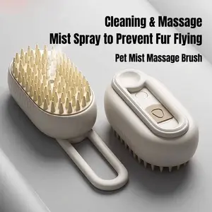 Three-In-One Steam Comb for Cats and Dogs, Steam Comb, Massage Comb, Brush, Pet Grooming Tool, Groomer Tools, Hair Removal, Fur Removal Tool, Pet Supplies