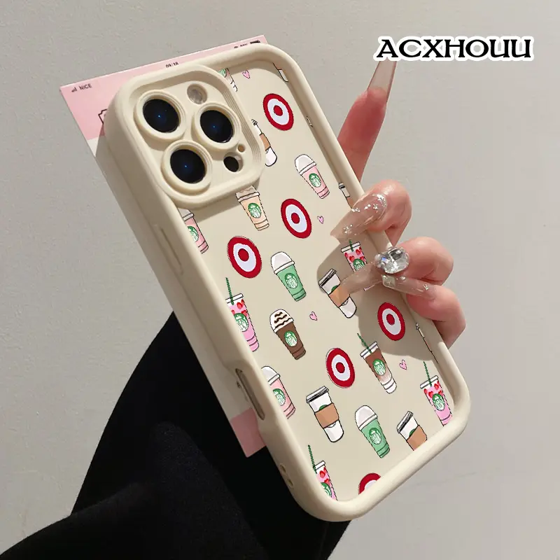 TPU Silicone Phone Case for iPhone 17, 16 E Pro Max, 15 Plus, 14, 13, 12, 11, XS, XR - Coffee Lover Print, Rugged, Durable, Shockproof Protection Casing & Mobile Accessory, Accessories