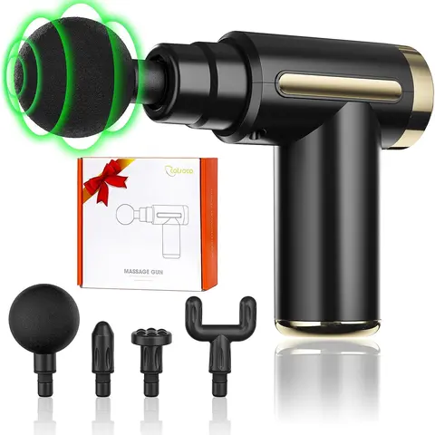 Cotsoco Handheld Portable Massager Gun - Plastic Body, 6 Speeds, USB-C Charging, Auto Shut-Off, 3 Hours Runtime, 10-15 Min Timer, Compact for Gym Bags, Back Use, Thanksgiving Gift for Adults, Handheld Portable Massagers