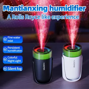 New Starry Humidifier, Silent Operation, Seven-Color Night Light, Fine Visible Mist, Can Be Used as Aromatherapy Machine, Suitable for Living Room, Bedroom, Office, Car