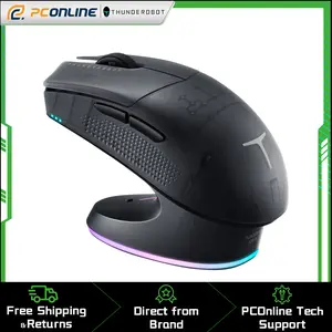 Thunderobot ML903 Wireless Gaming Mouse with RGB Charging Dock, 26K DPI, 650 IPS, 65g Ultra-Lightweight, 70 Hours Battery, Ergonomic Design