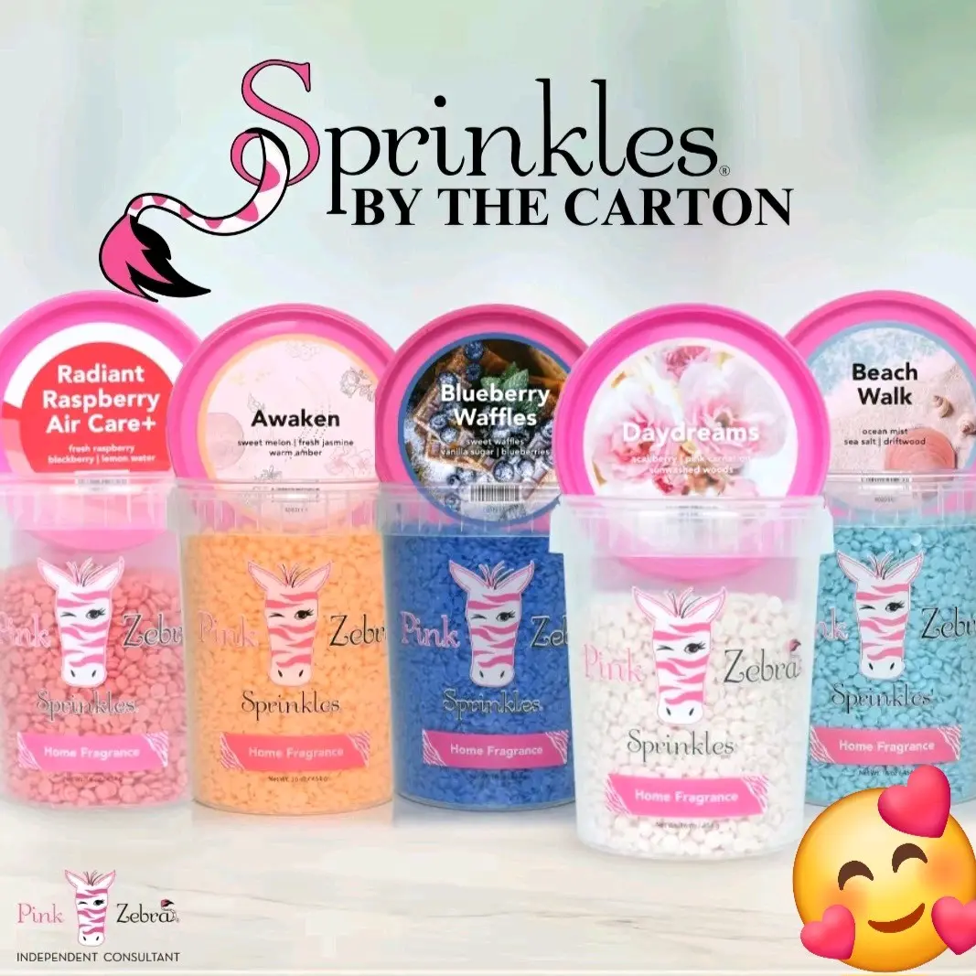 PINK ZEBRA SPRINKLES BY THE CARTON. PINK ZEBRA SPRINKLES BY THE CARTON.