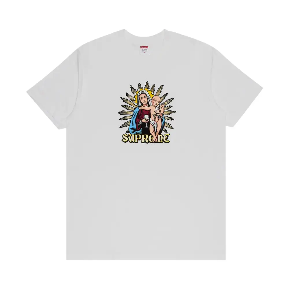 Supreme Blood Tee White Men's 100% Authentic Comfortable Everyday Wear Tshirt Gym Casual Soft Cotton Short Sleeve