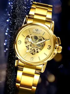 Women's Automatic Mechanical Watch, Luxury Hollow Dial, Luminous Hands, Stainless Steel Strap, Ideal Gift for Christmas, High End Watch