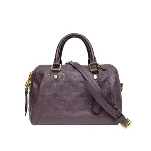Pre-owned Louis Vuitton Speedy 25 with shoulder straps, purple color, leather, size C, 2012