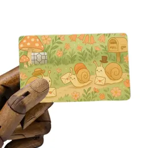 Snail Mail Express Credit Card Cover – Cute Snail Vinyl Sticker with Mail Delivery Theme