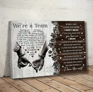 Couple canvas painting, a "I love you" couplegift, a canvas painting with the theme of"Meeting each other is fate"! It is a couplecanvas painting suitable as a birthday oranniversary gift for lovers.
