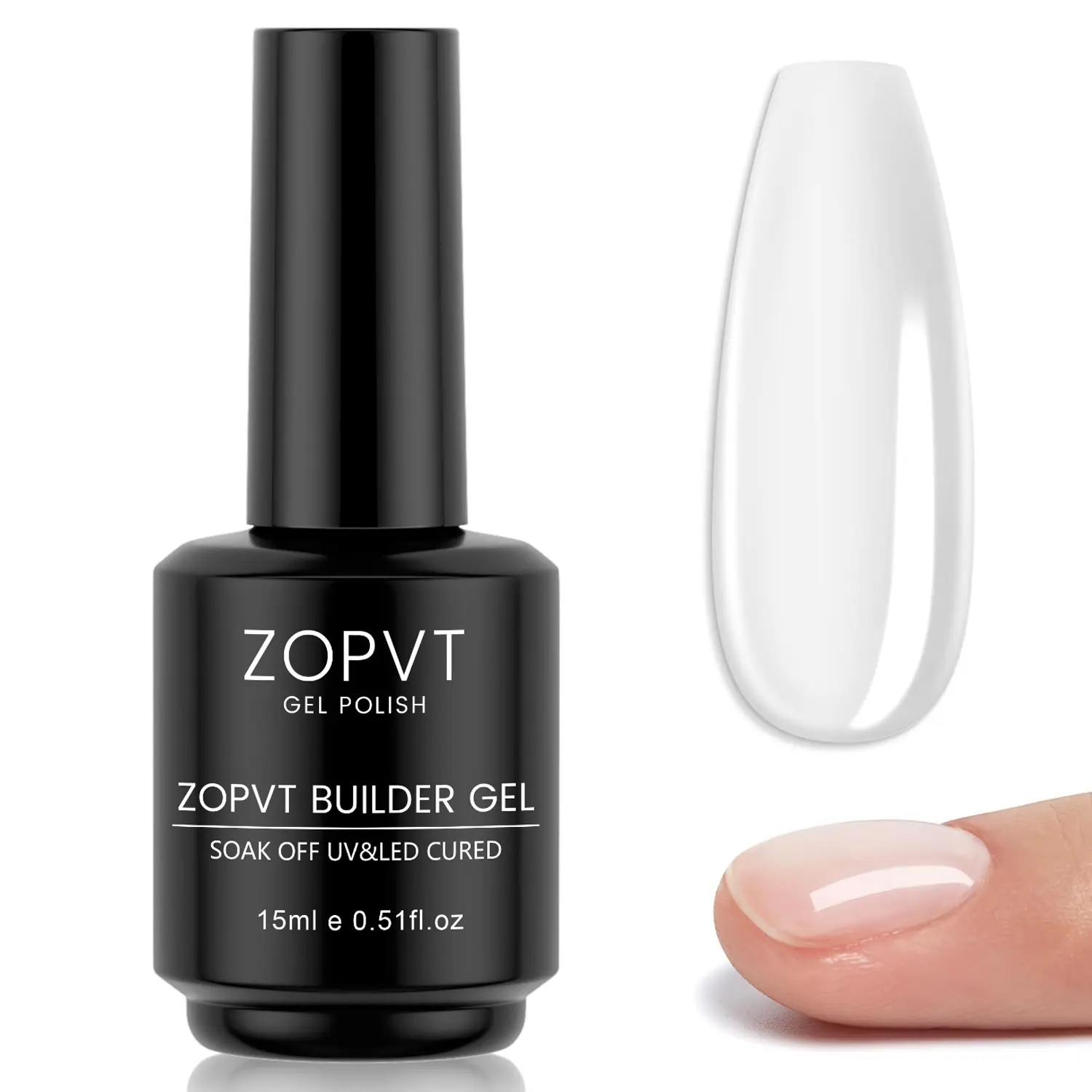 Zopvt Nail Builder Gel, 7-In-1 Transparent Acrylic Soft Gel, Long-Lasting Rhinestone Glue Bottle Pack, Ideal for DIY Home Salon Gifts