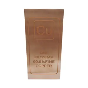 Solid Copper Bar Ornament High Purity 99.9% Pure Copper Decorative Ingot for Tabletops & Collectibles